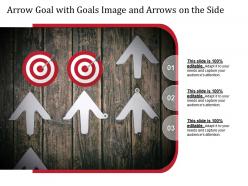 Arrow goal with goals image and arrows on the side