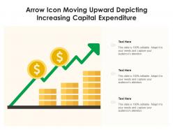 Arrow icon moving upward depicting increasing capital expenditure