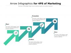 Arrow infographics for 4ps of marketing