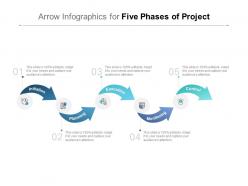 Arrow infographics for five phases of project