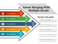 Arrow merging with multiple heads ppt background