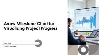 Arrow Milestone Chart For Visualizing Project Progress PPT PowerPoint AT