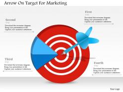 Arrow on target for marketing powerpoint templates