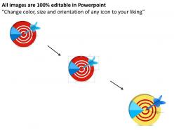 Arrow on target for marketing powerpoint templates