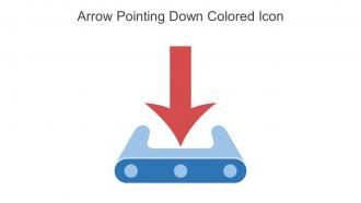 Arrow Pointing Down Colored Icon In Powerpoint Pptx Png And Editable Eps Format
