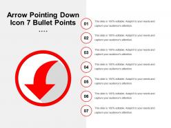 Arrow pointing down icon 7 bullet points