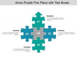 Arrow Puzzle Five Piece With Text Boxes