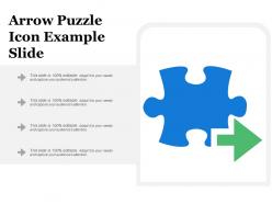 Arrow puzzle icon example slide