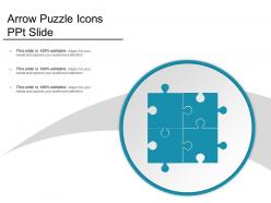 Arrow puzzle icons ppt slide