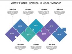 Arrow puzzle timeline in linear manner
