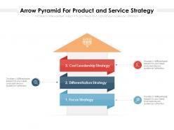 Arrow Pyramid For Product And Service Strategy