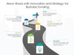 Arrow road with innovation and strategy for business funding