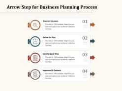 Arrow step for business planning process