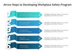 Arrow steps to developing workplace safety program