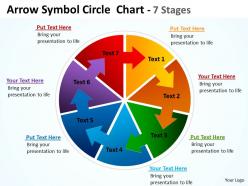 Arrow symbol circle diagram chart 7 stages 8