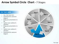 Arrow symbol circle diagram chart 7 stages 8