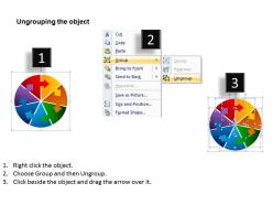 Arrow symbol pie circle showing circular flow in process chart 7 stages powerpoint templates 0712
