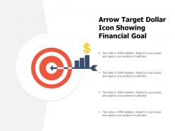 Arrow target dollar icon showing financial goal