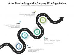 Arrow timeline diagram for company office organization infographic template