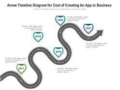 Arrow timeline diagram for cost of creating an app in business infographic template