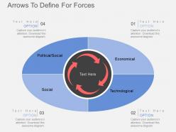 Arrow to define for forces flat powerpoint design