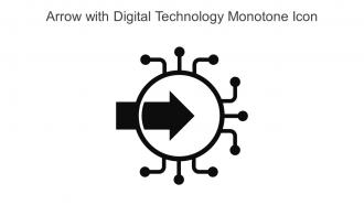 Arrow With Digital Technology Monotone Icon In Powerpoint Pptx Png And Editable Eps Format