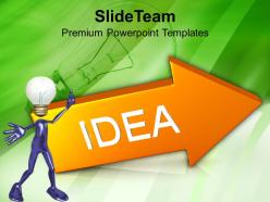 Arrow with idea concept business powerpoint templates ppt themes and graphics 0213