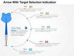 Arrow with target selection indication flat powerpoint design