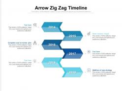Arrow zig zag timeline