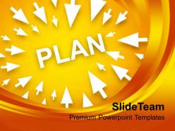 Arrows around plan strategy business powerpoint templates ppt themes and graphics 0113