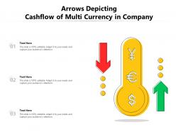 Arrows depicting cashflow of multi currency in company