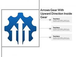 Arrows gear with upward direction inside gear