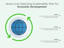 Arrows icon depicting sustainability plan for economic development