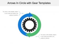 Arrows in circle with gear templates