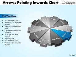 Arrows pointing inwards chart 10 stages powerpoint templates 1
