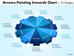 Arrows pointing inwards chart 11 stages powerpoint templates 1