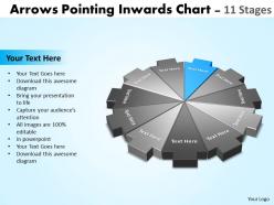 Arrows pointing inwards chart 11 stages powerpoint templates 1