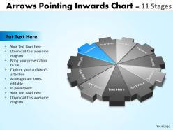 Arrows pointing inwards chart 11 stages powerpoint templates 1