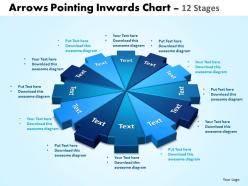 Arrows pointing inwards chart 12 stages editable 1