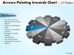 Arrows pointing inwards chart 12 stages editable 1