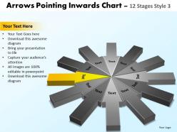 Arrows pointing inwards chart 12 stages style 3 2