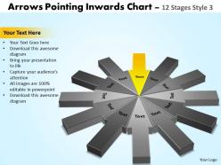 Arrows pointing inwards chart 12 stages style 3 powerpoint 2