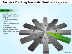 Arrows pointing inwards chart 12 stages style 3 powerpoint 2