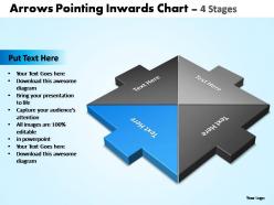 Arrows pointing inwards chart 4 stages powerpoint templates