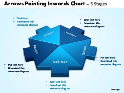 Arrows pointing inwards chart 5 stages editable powerpoint templates