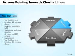 Arrows pointing inwards chart 6 stages editable 3