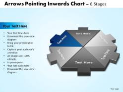Arrows pointing inwards chart 6 stages editable 3