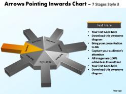 Arrows pointing inwards chart 7 stages style 3 powerpoint templates