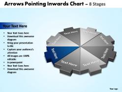 Arrows pointing inwards chart 8 stages editable powerpoint templates