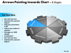Arrows pointing inwards chart 8 stages editable powerpoint templates